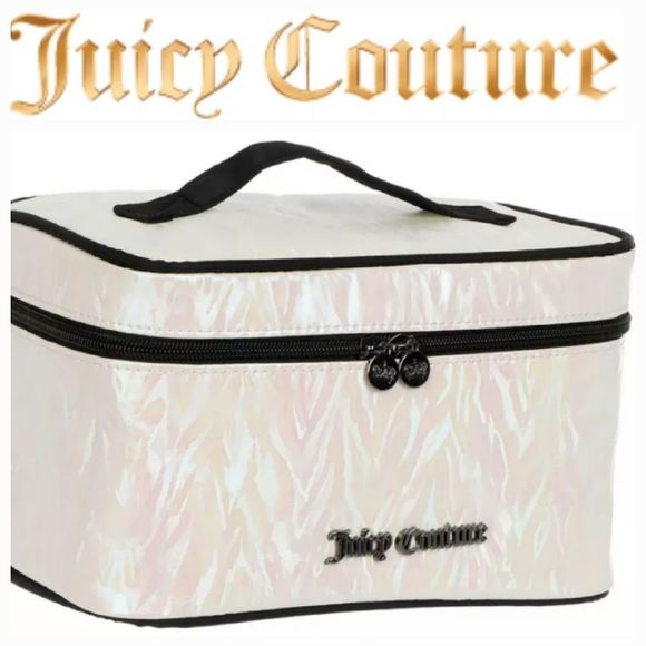 Juicy Couture Handbags - Juicy Couture Iridescent Zebra Pattern Travel Traincase